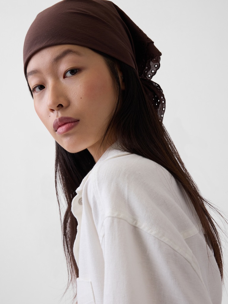 Eyelet Bandana Scarf