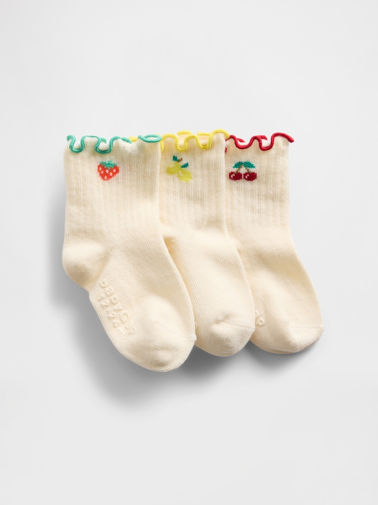 Baby & Toddler Ruffle Crew Socks (3-Pack)