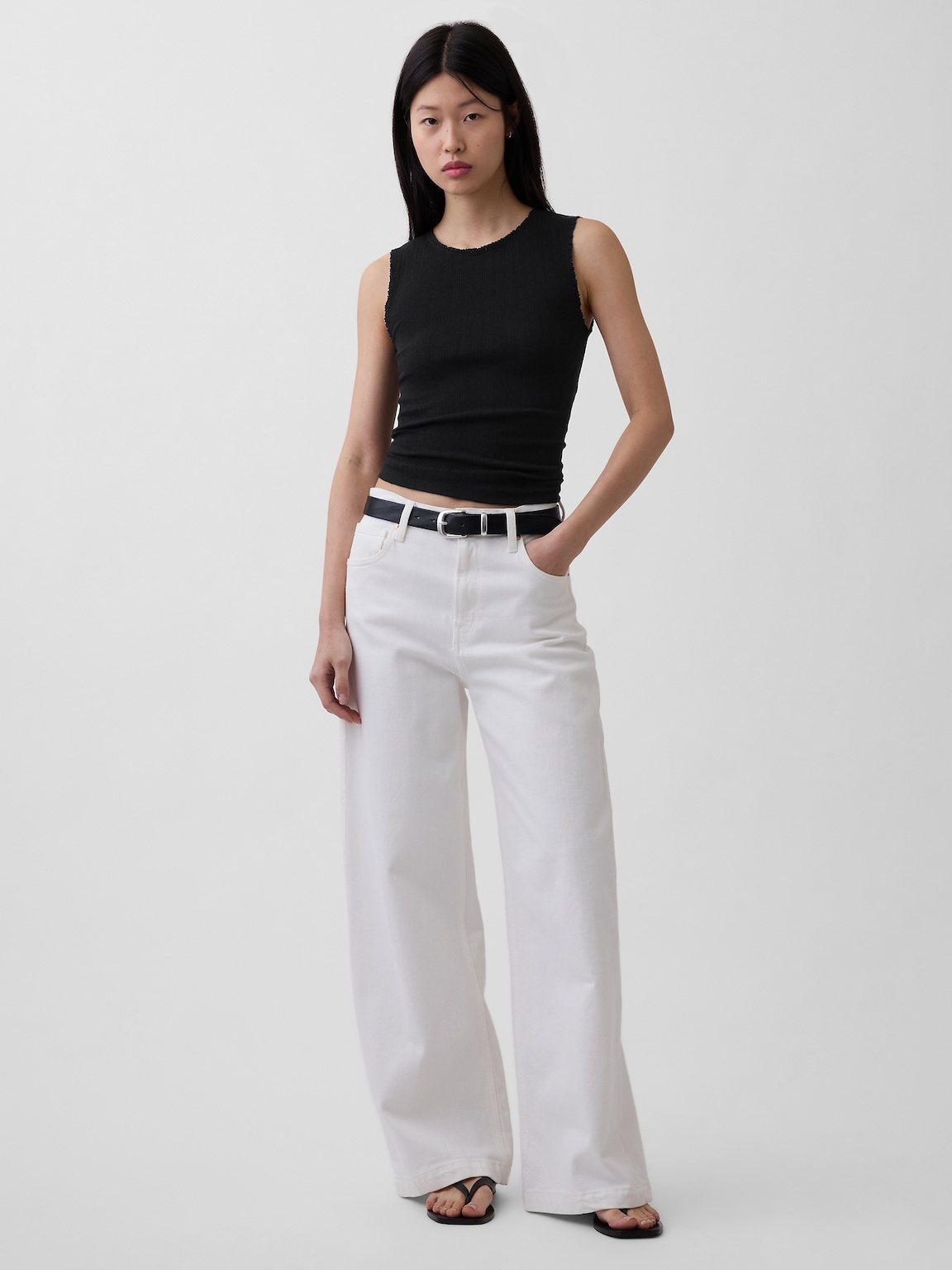 Pointelle Shell Tank Top