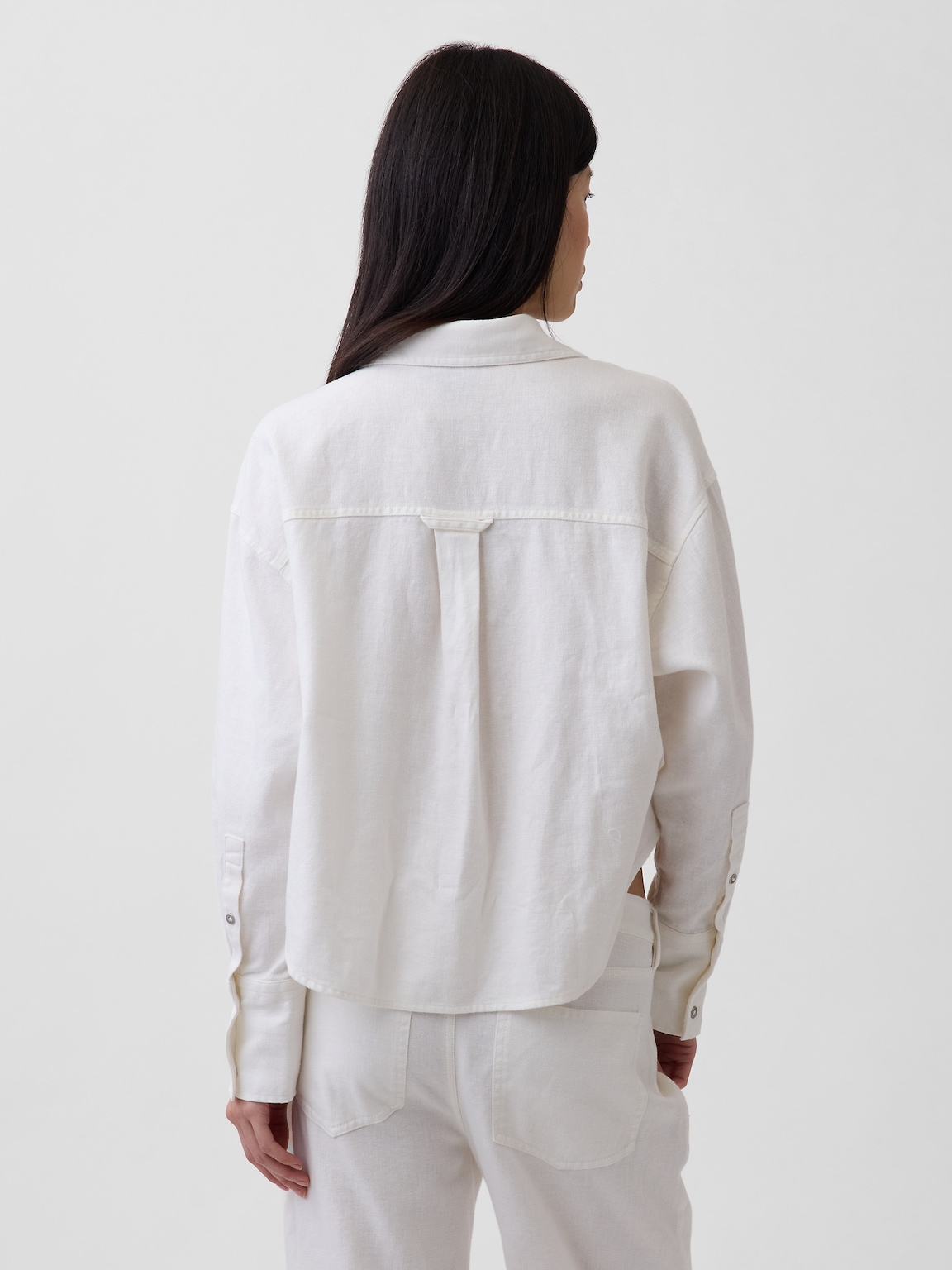 Linen-Cotton Oversized Shirt