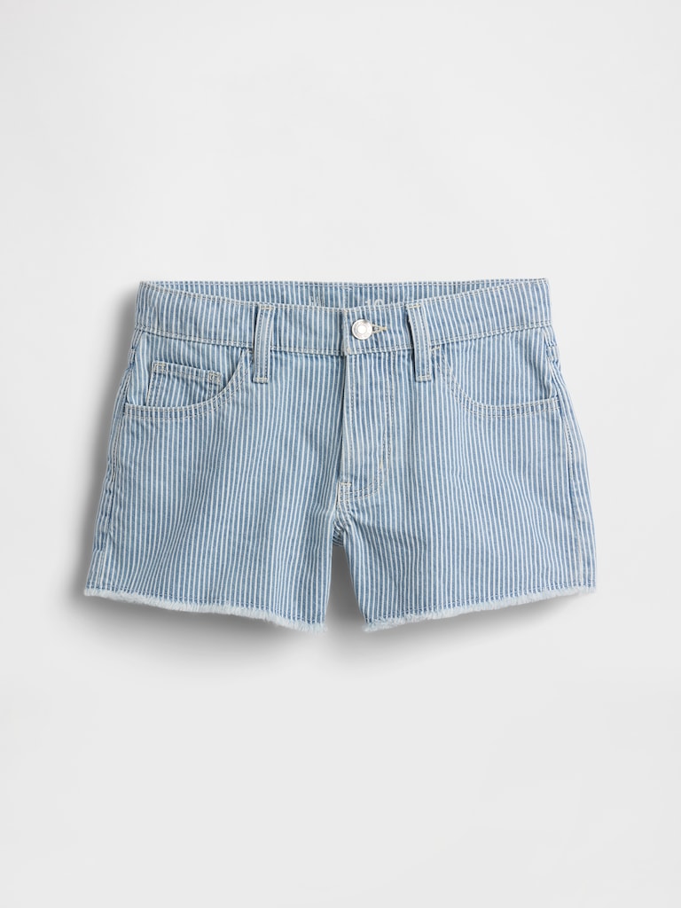 Kids Low Rise Stride Denim Stripe Shorts
