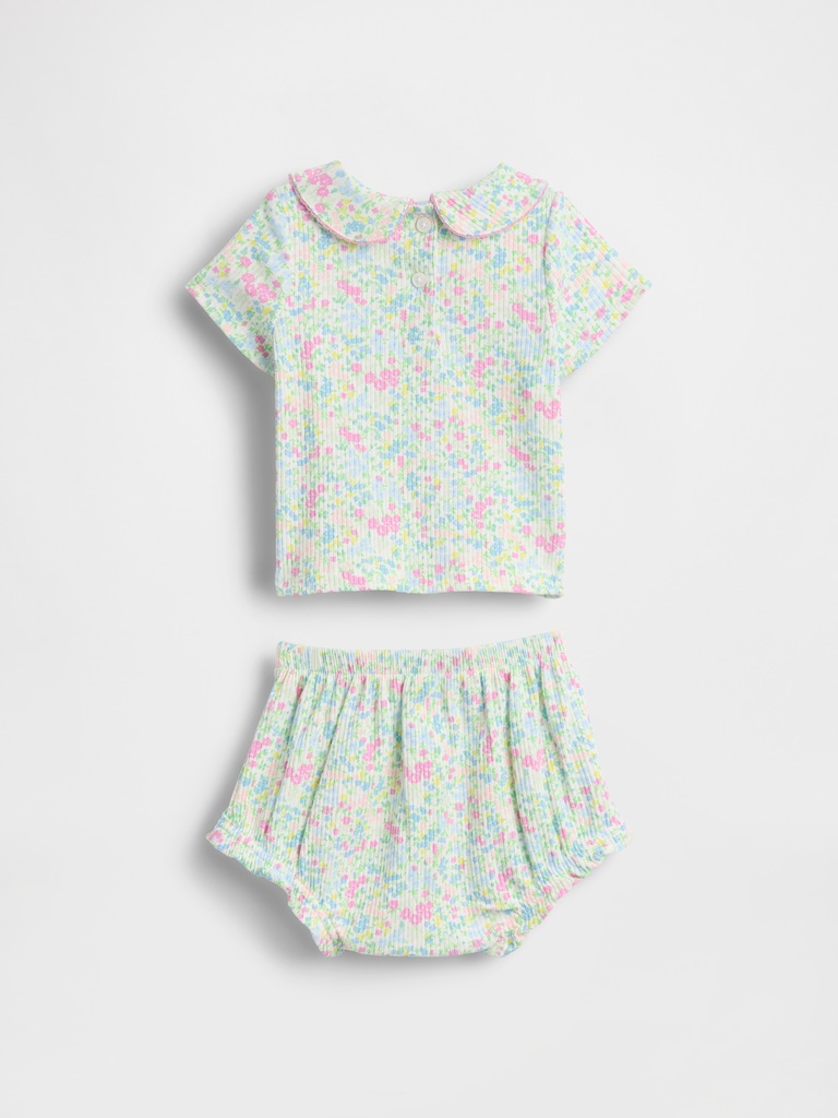 Baby TinyRib Peter Pan Bodysuit Set