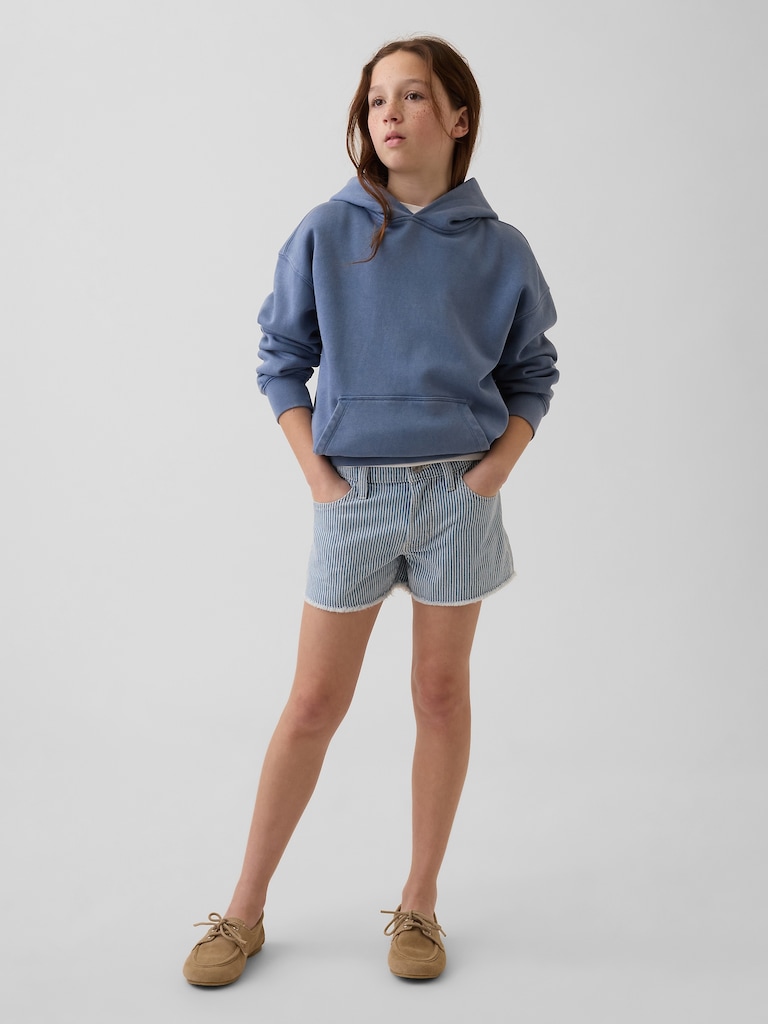 Kids Low Rise Stride Denim Stripe Shorts