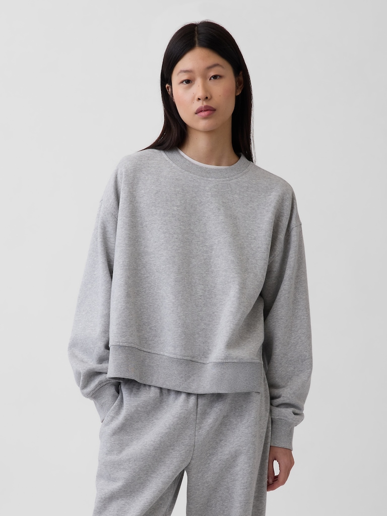 VintageSoft Oversized Split-Hem Sweatshirt
