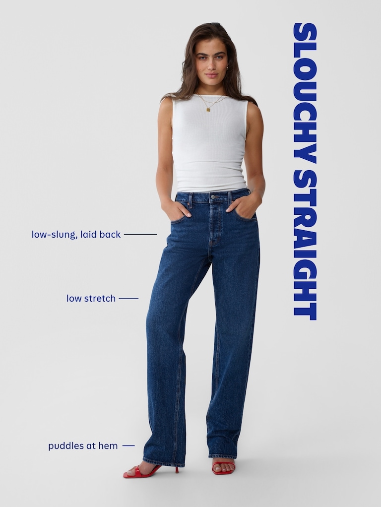 Low-Rise Slouchy Straight Jeans