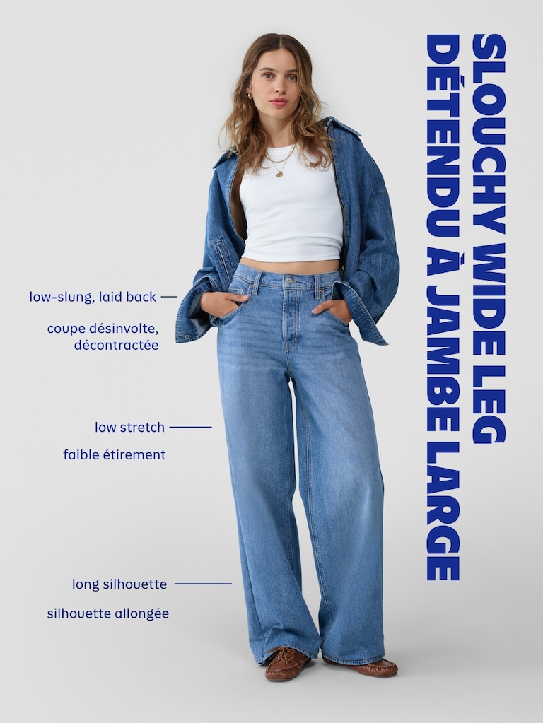 Mid-Rise Slouchy Wide-Leg Jeans