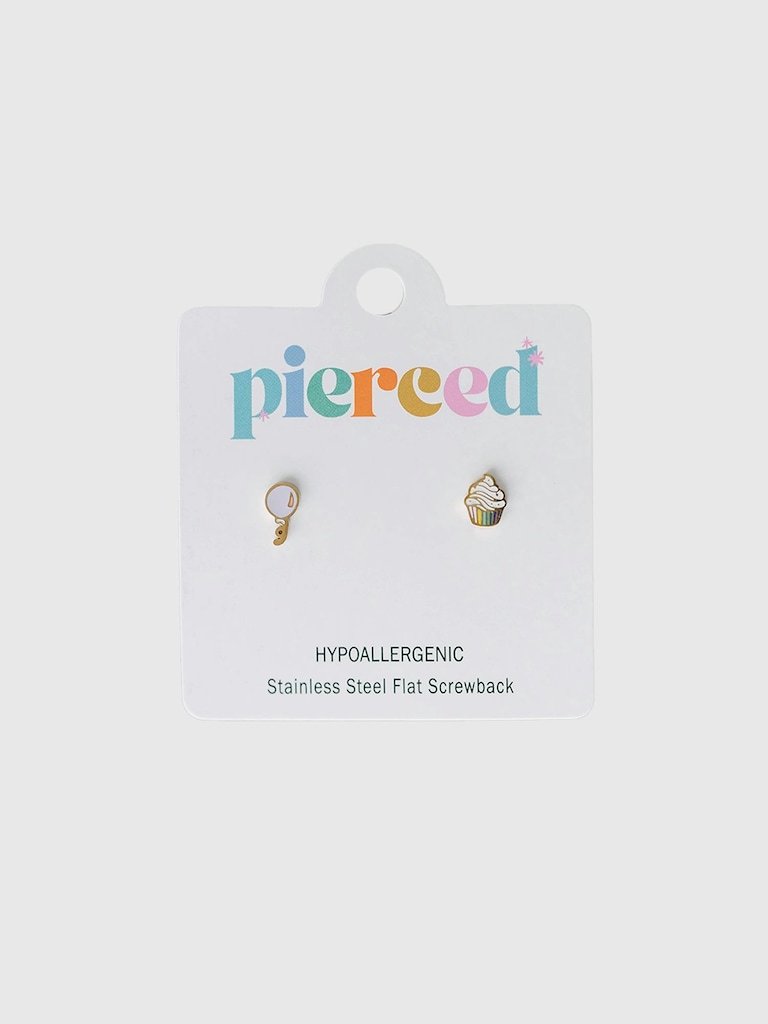 Pierced Co Birthday Party Screwback Earrings