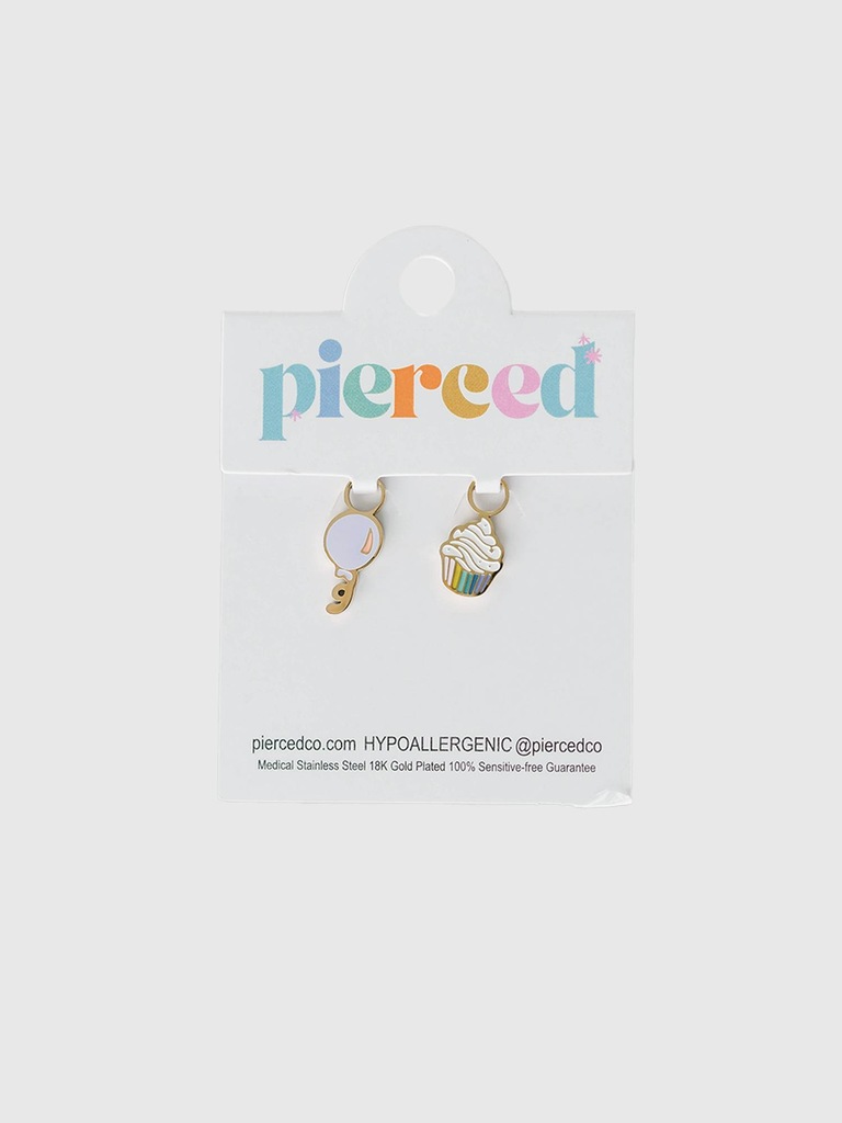 Pierced Co Birthday Party Charm For Huggie Earrings