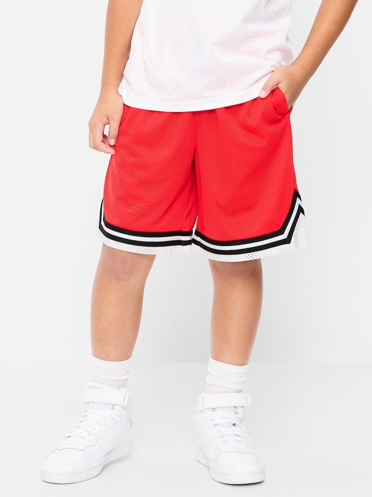 Knee Length Mesh Basketball Shorts for Boys