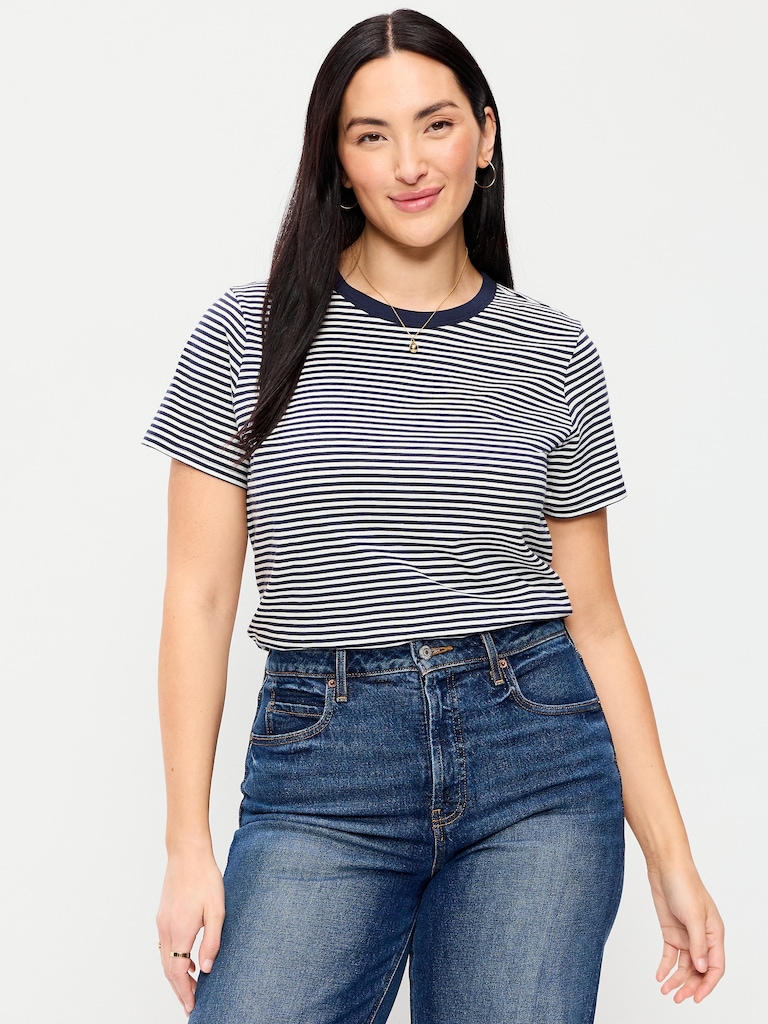 EveryWear Crew-Neck Striped T-Shirt
