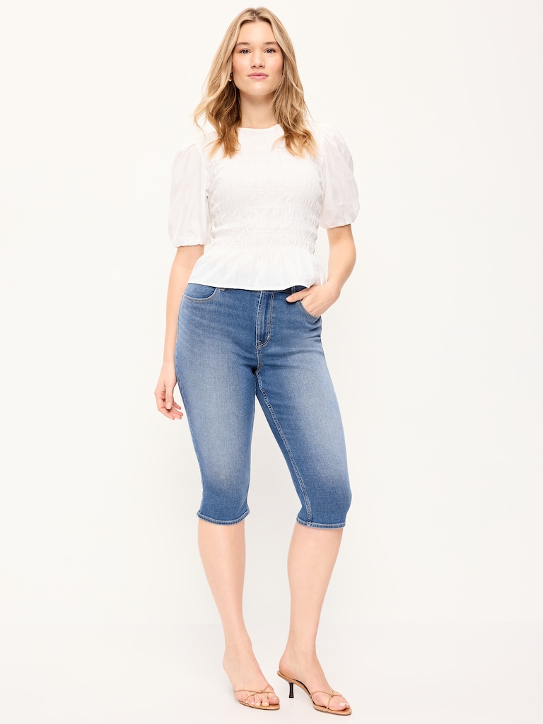 High-Waisted Wow Capri Jeans