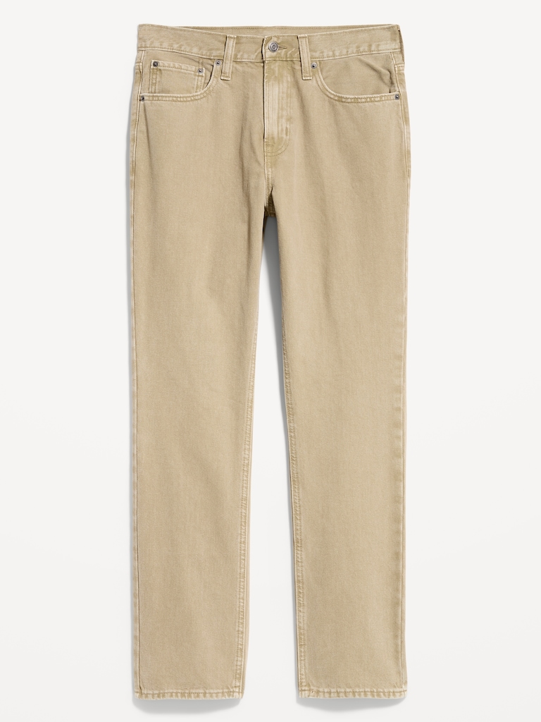 Structured Straight Non-Stretch Jeans