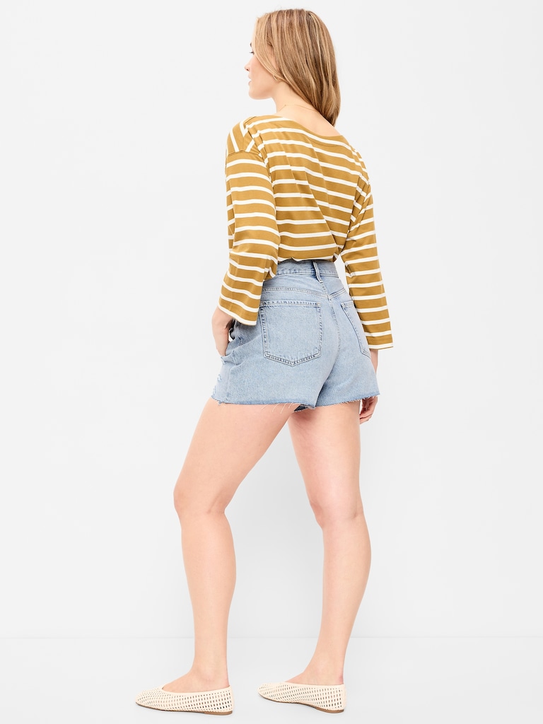 High-Waisted OG Jean Cut-Off Shorts -- 4-inch inseam