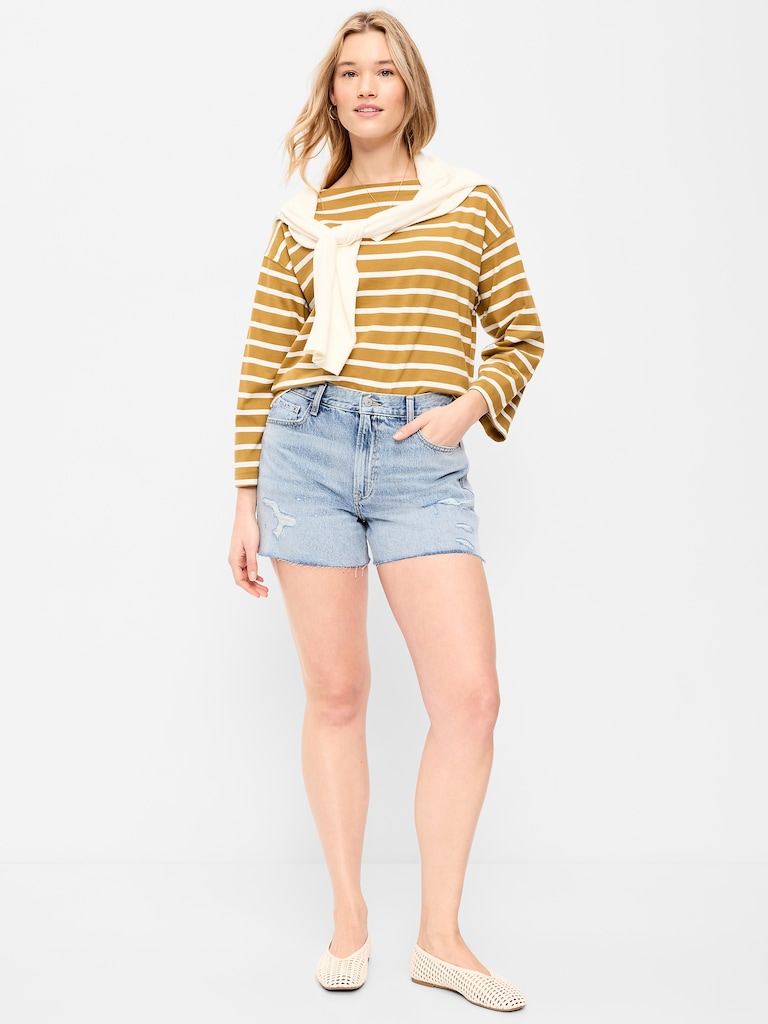 High-Waisted OG Jean Cut-Off Shorts -- 4-inch inseam