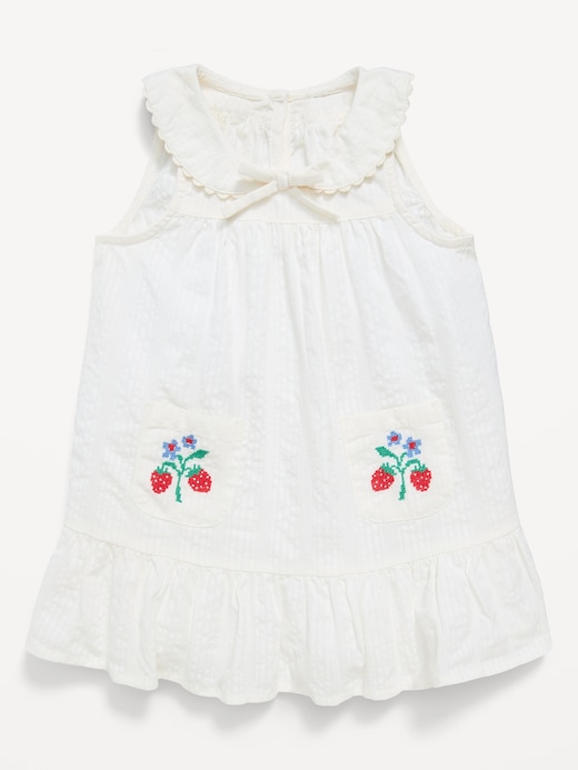 Sleeveless Sleeveless Collared Textured Seersucker Dress for Baby on clearance at Old Navy — 50% off