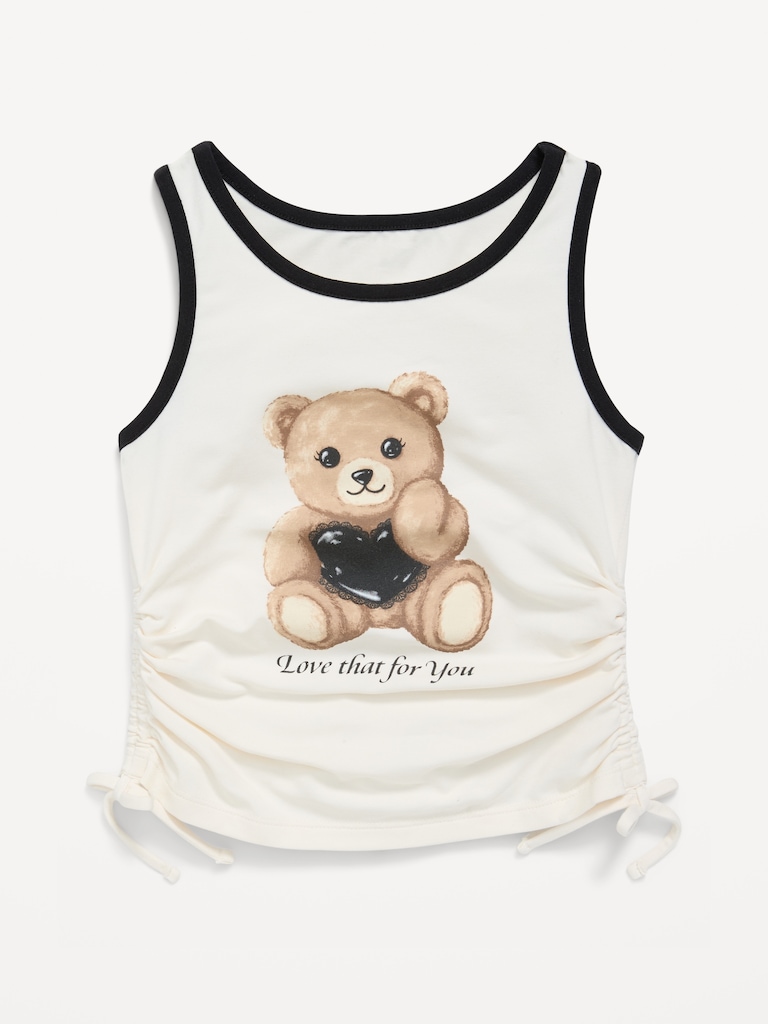 Side-Ruched Tank Top for Girls