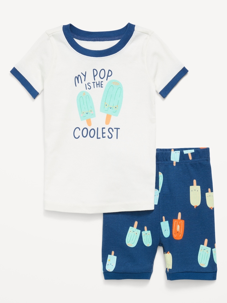 Snug-Fit Graphic Pajama Set for Toddler & Baby