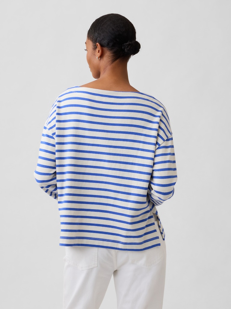 Stripe Boatneck Top