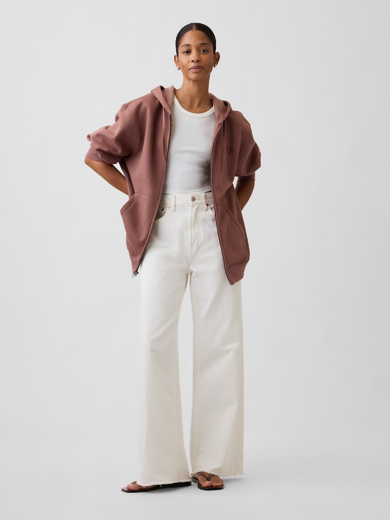 Adult Relaxed Gap Logo Zip Hoodie