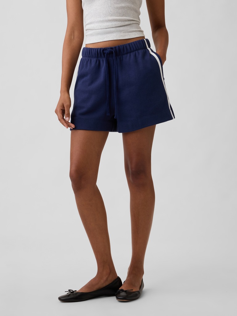 Relaxed Stripe French Terry Shorts