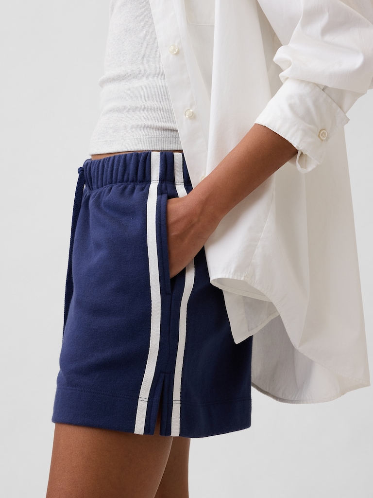 Relaxed Stripe French Terry Shorts