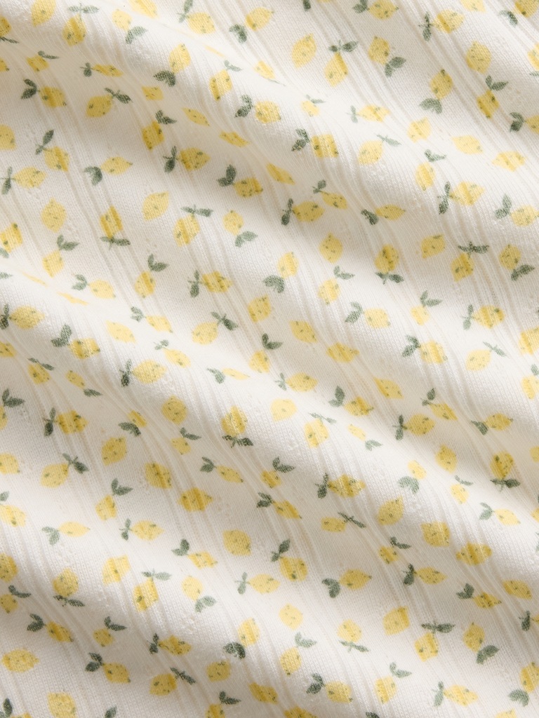 Kids Pointelle Rib Fitted T-Shirt