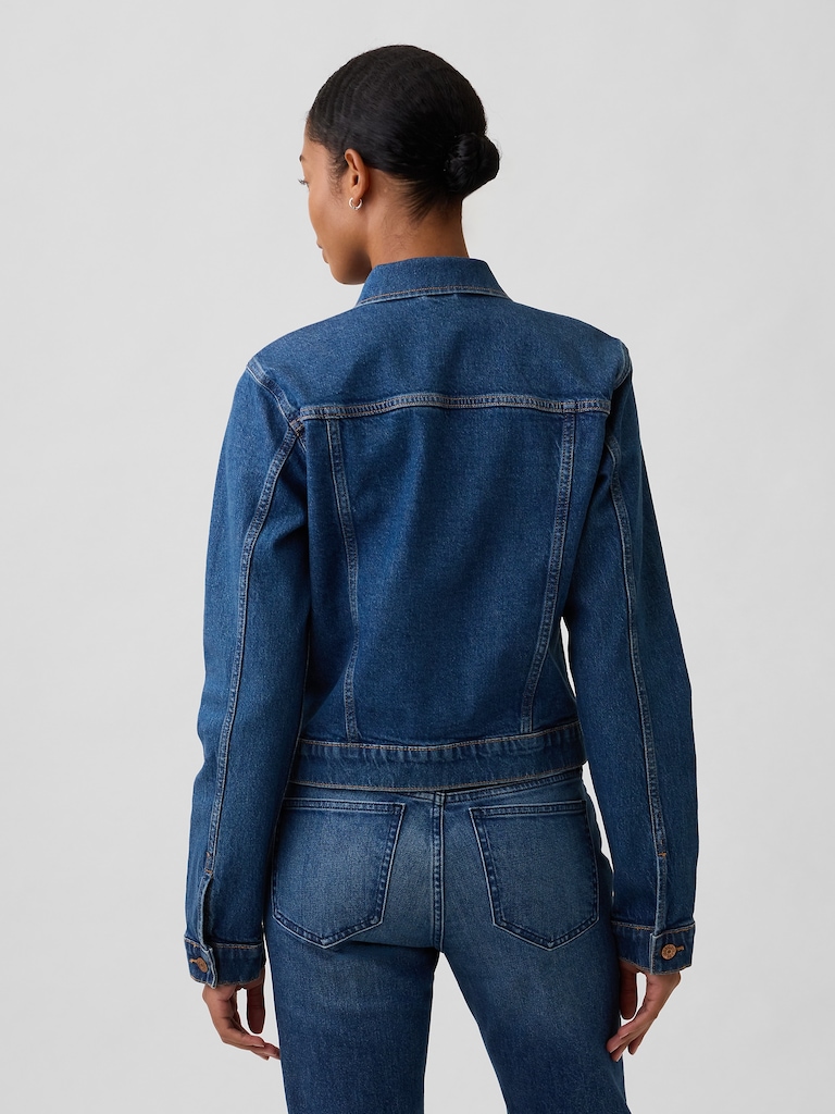 Shrunken Icon Denim Zip Jacket
