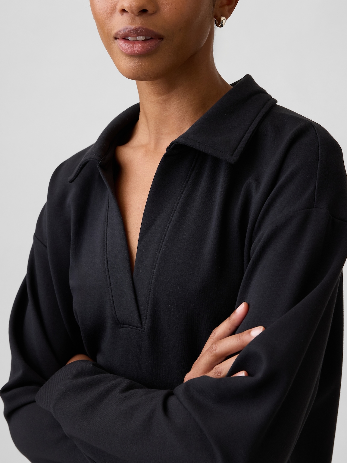 CloudLight Relaxed Polo Sweatshirt