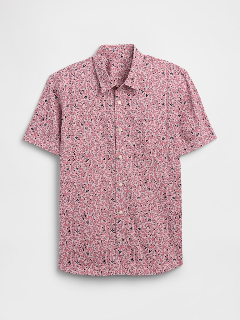 Stretch Poplin Shirt in Standard Fit