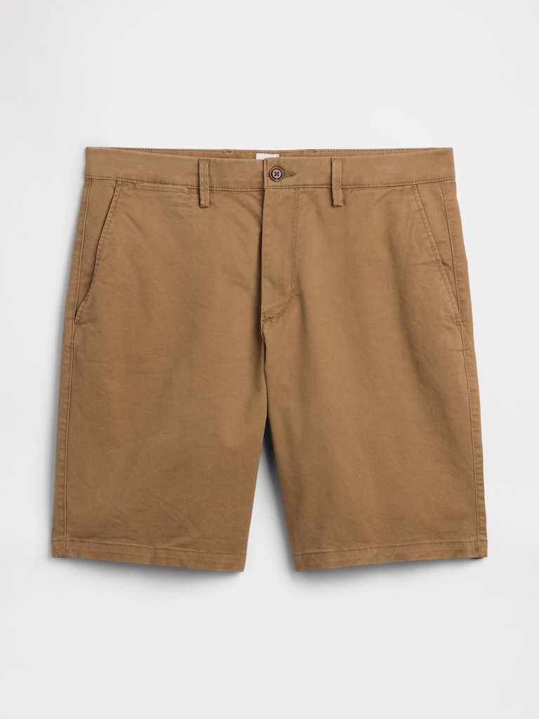 9" Essential Khaki Shorts