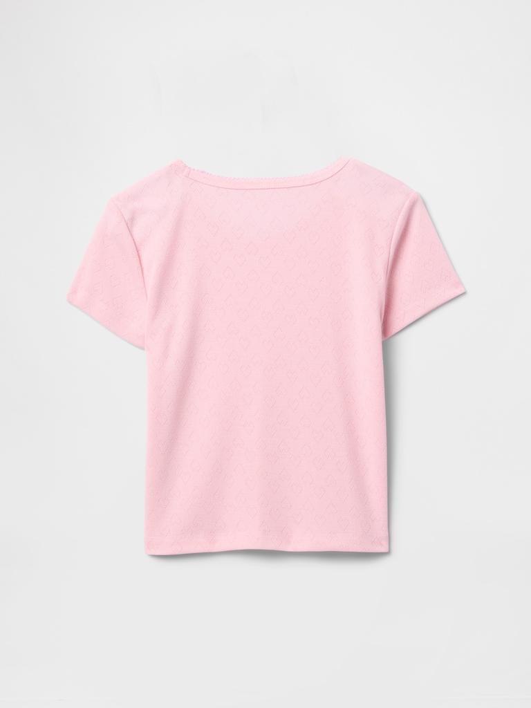 Kids Recycled Pointelle PJ T-Shirt