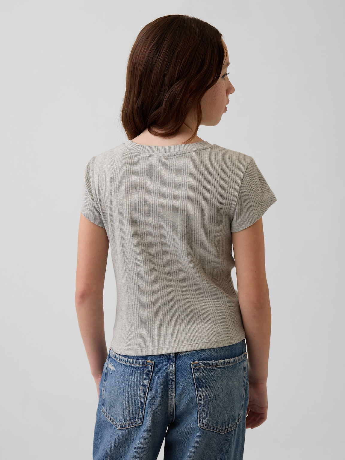 Kids Variegated Rib Fitted T-Shirt