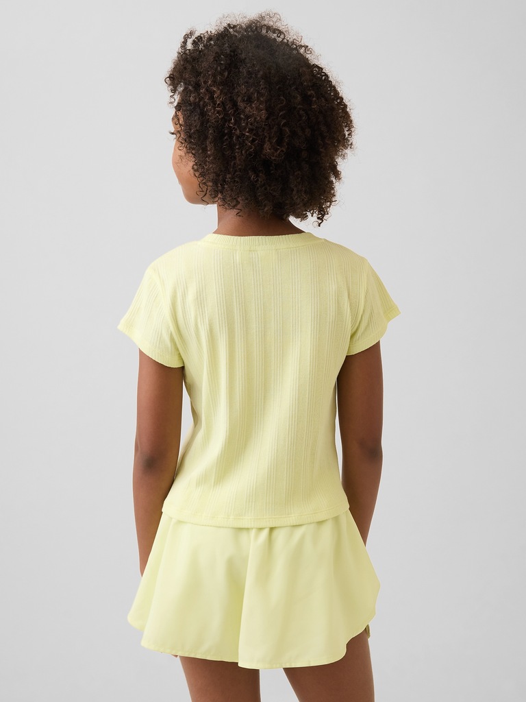 Kids Variegated Rib Fitted T-Shirt