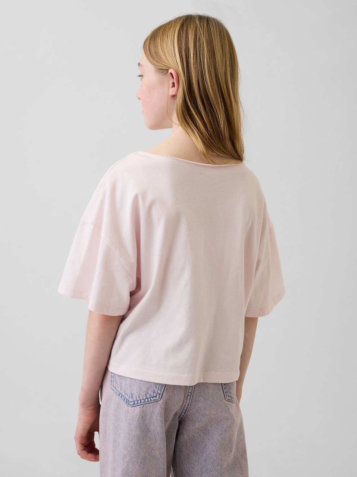 Kids Oversized Wide-Neck T-Shirt