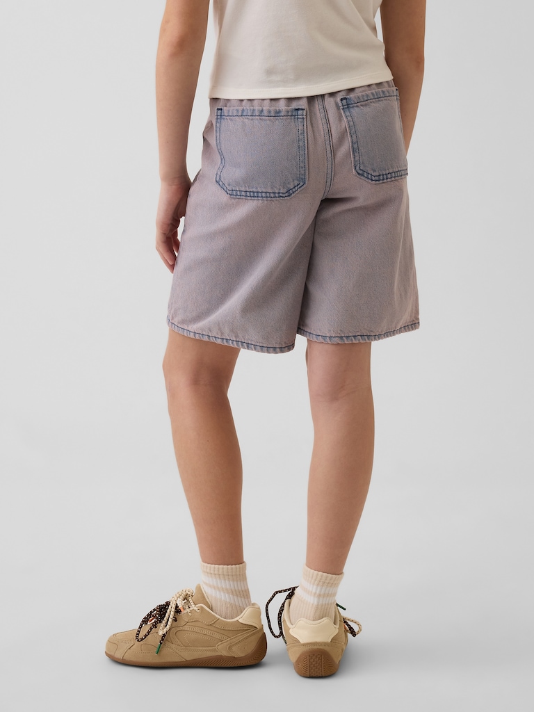 Kids Low Rise Easy Longline Denim Shorts