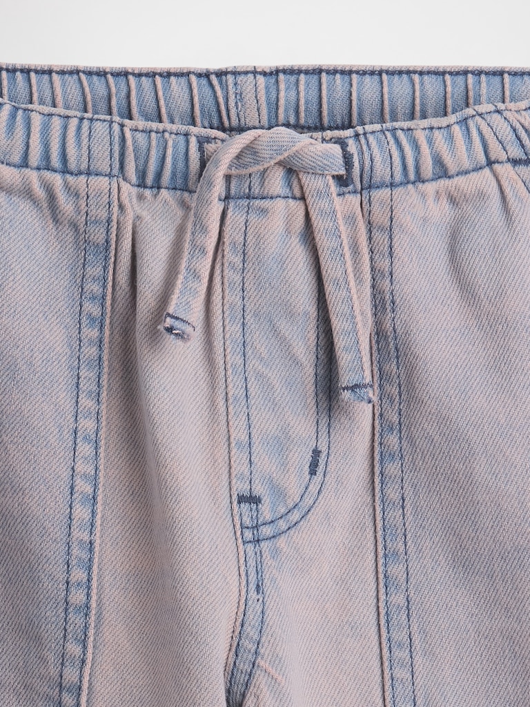 Kids Low Rise Easy Longline Denim Shorts