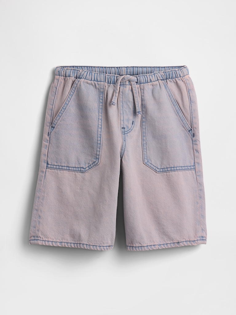 Kids Low Rise Easy Longline Denim Shorts