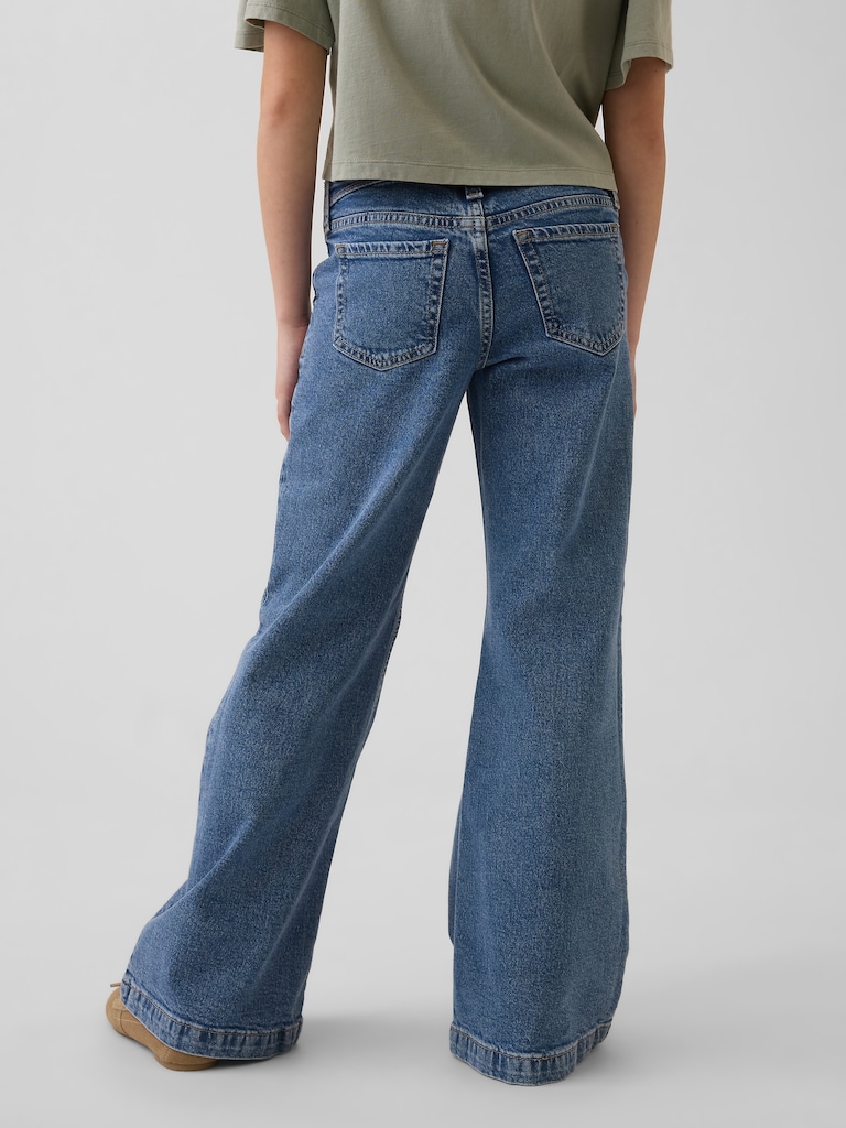 Kids Low Rise Seamed Relaxed Flare Jeans