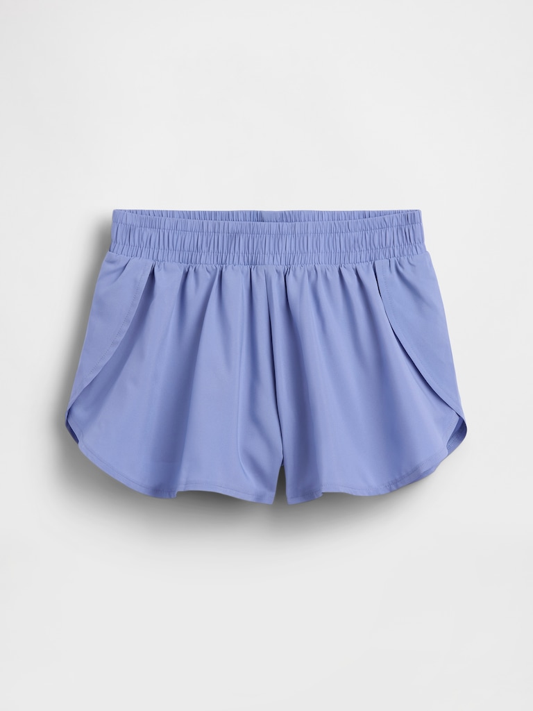 Kids Quick-Dry Butterfly-Hem Run Shorts
