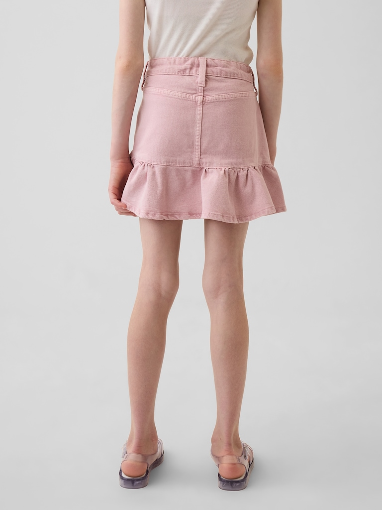 Kids Denim Ruffle Skirt