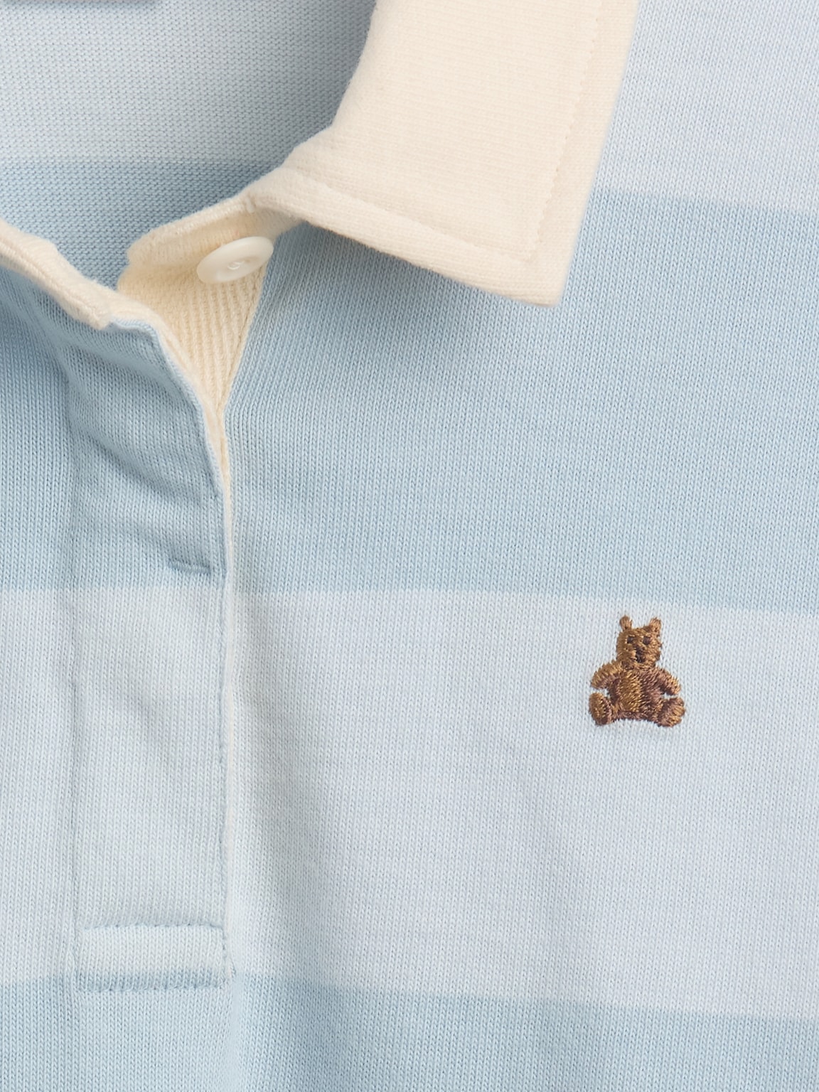 Kids Oversized Rugby Stripe Polo Shirt