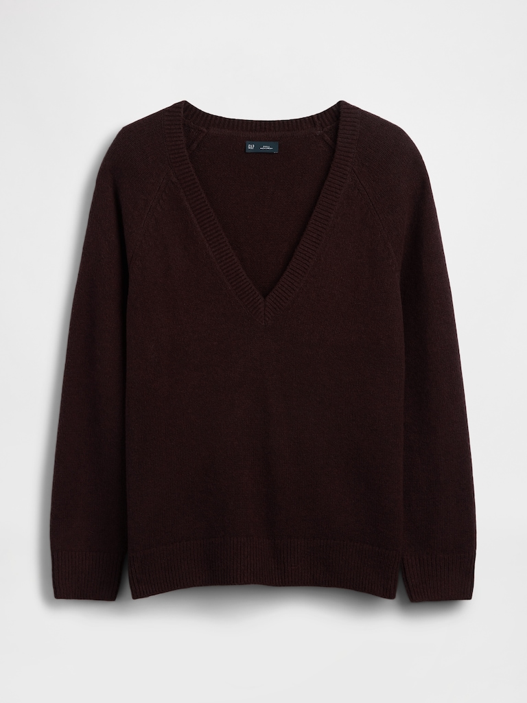 CashSoft Oversized V-Neck Sweater