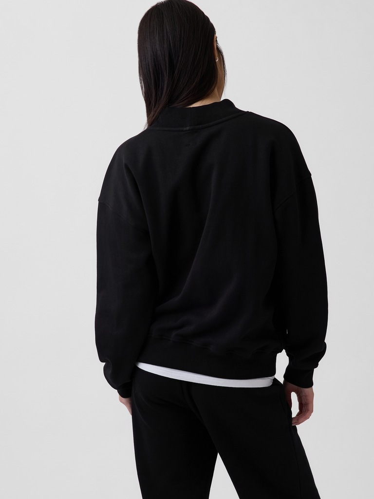 VintageSoft Oversized Mockneck Tunic Sweatshirt