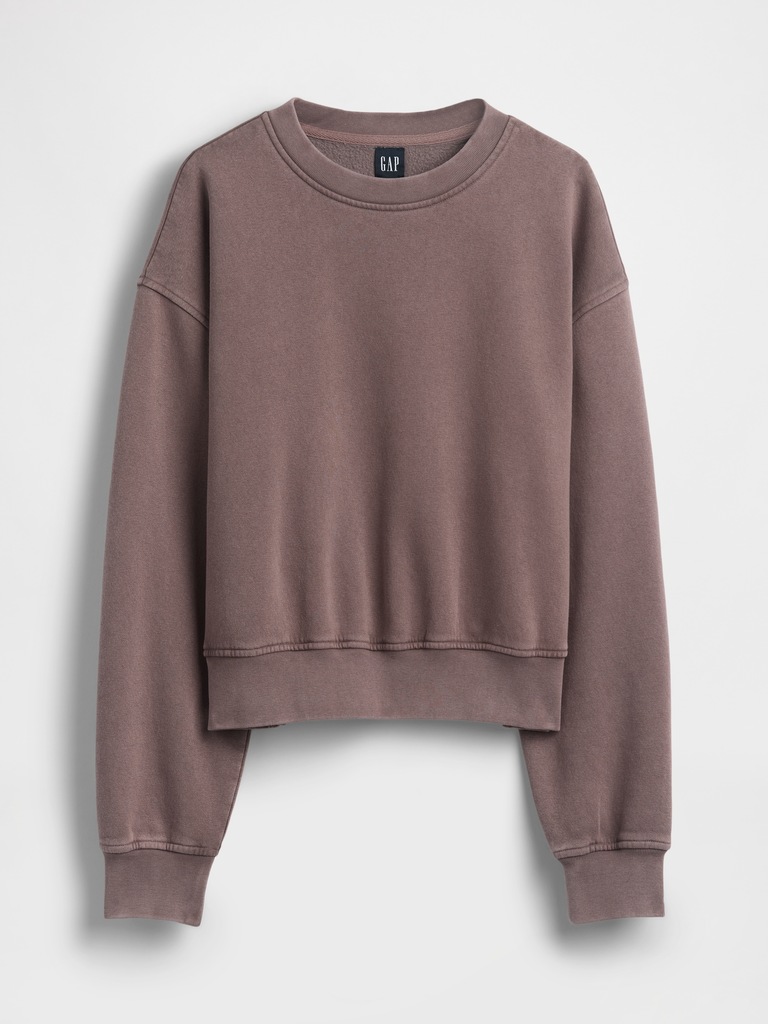 VintageSoft Oversized Split-Hem Sweatshirt