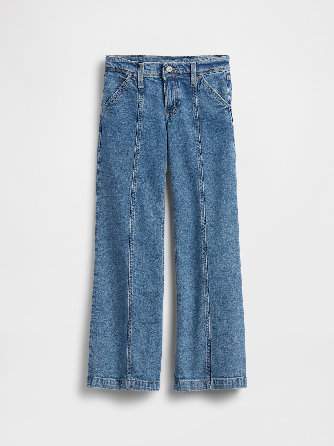 Kids Low Rise Seamed Relaxed Flare Jeans