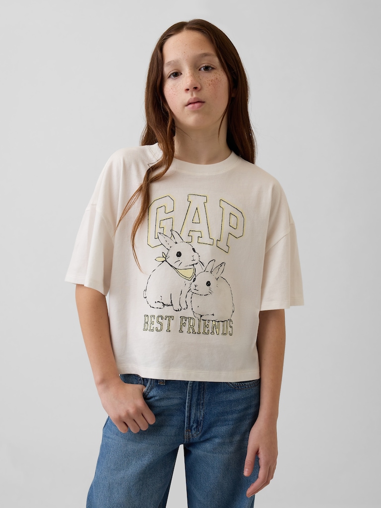 Kids Oversized Graphic Logo T-Shirt