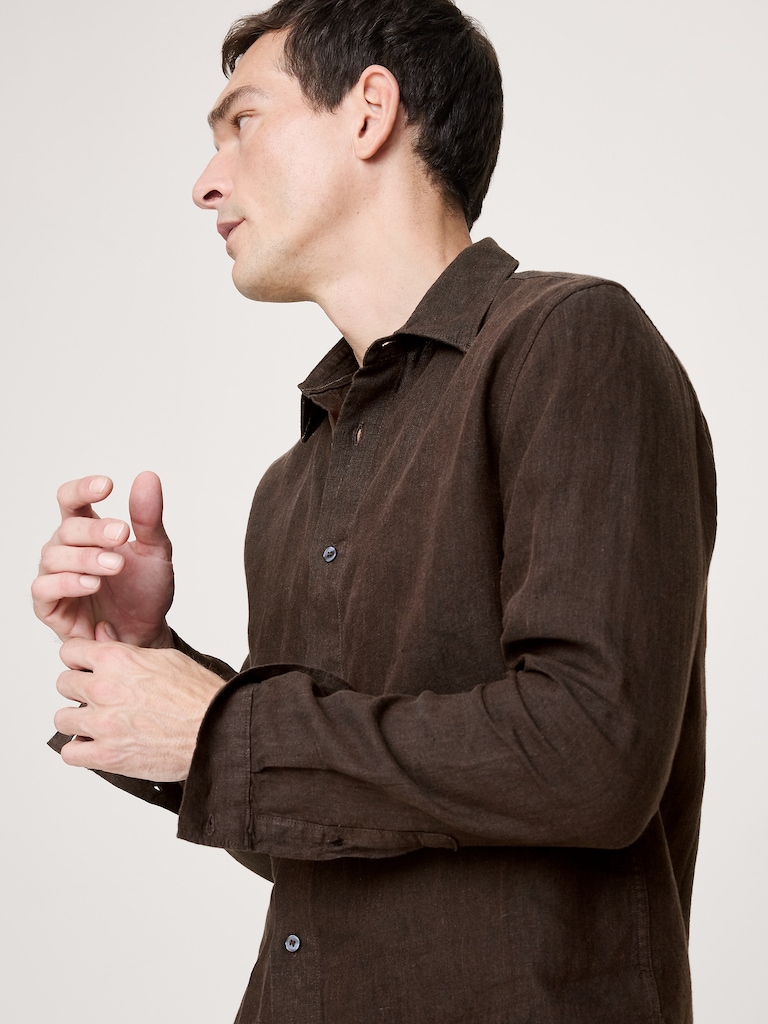 Slim-Fit Linen Shirt