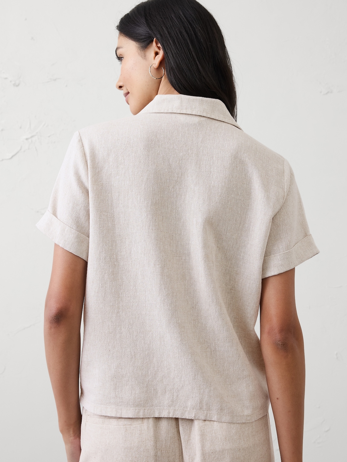 Linen-Blend Shirt