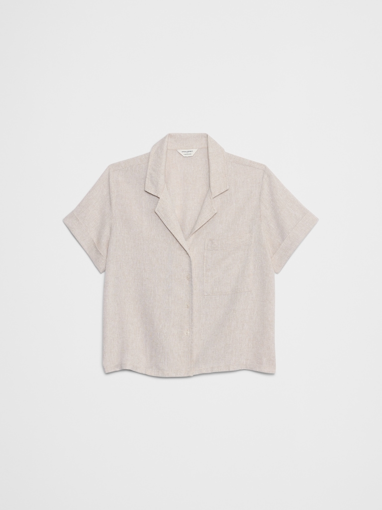 Linen-Blend Shirt