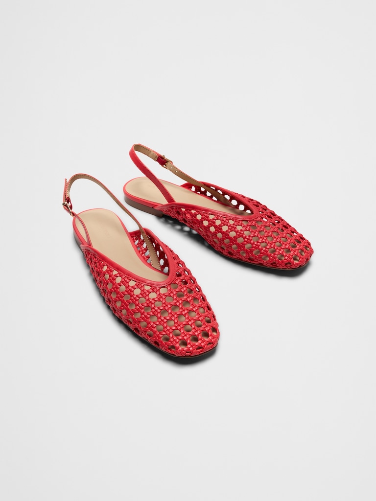 Woven Slingback Flats